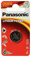 Батарейка литиевая Panasonic CR2032 дисковая 3В