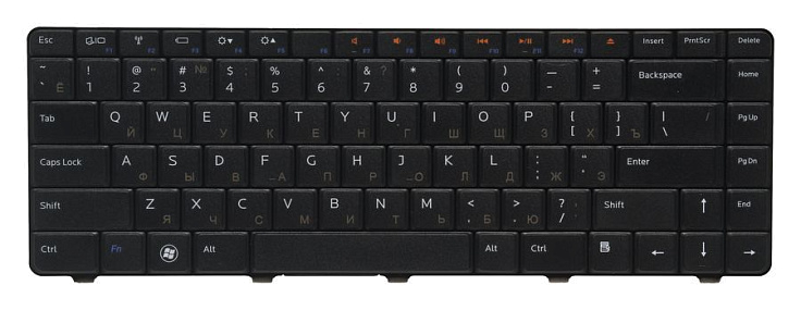 Клавиатура для Dell Inspiron 1370 RU, Black