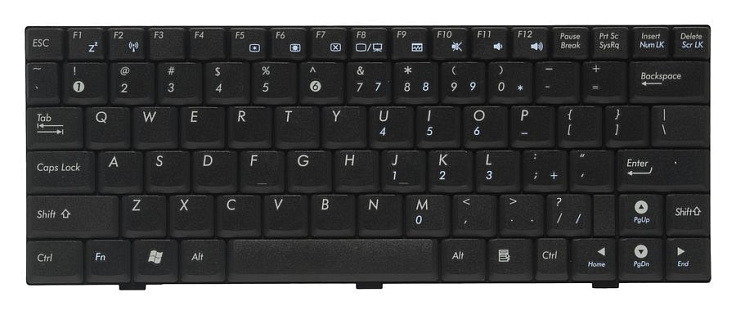 Клавиатура для Asus U1 Series, US, black