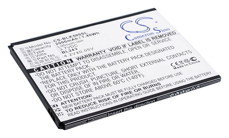 Аккумулятор CameronSino CS-BLK500SL для Lenovo K3 Note