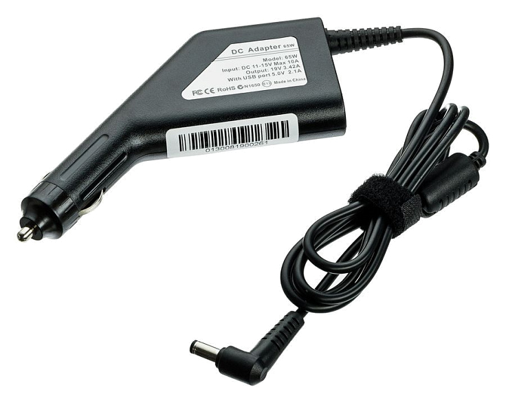 Автомобильный блок питания для ноутбуков Toshiba 19V 3.42A (5.5x2.5)