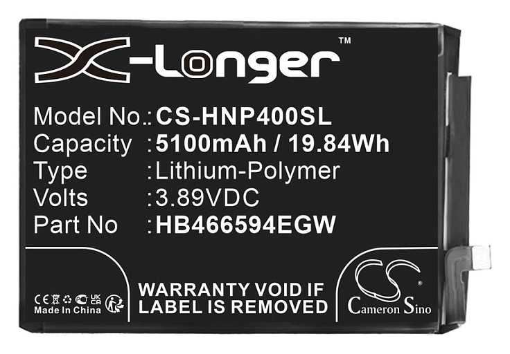 Аккумулятор Cameron Sino для Honor Play 40, (HB466594EGW)