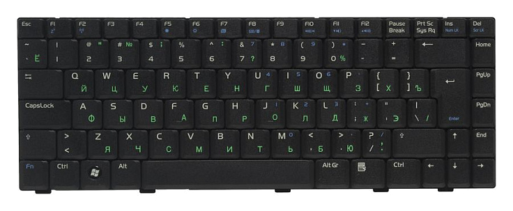 Клавиатура для Asus W3, W3J, A8, F8, N80 RU, Black