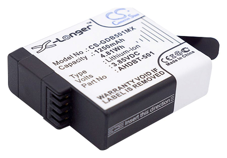 Аккумулятор CameronSino CS-GDB501MX для GoPro HERO 5