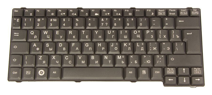 Клавиатура для Fujitsu-Siemens Esprimo Mobile V5505, V5545, V5555, V5515, V5535 RU, Black