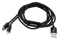 Кабель Romoss CB219-71-233 (USB - Lightning & Type-C), черный