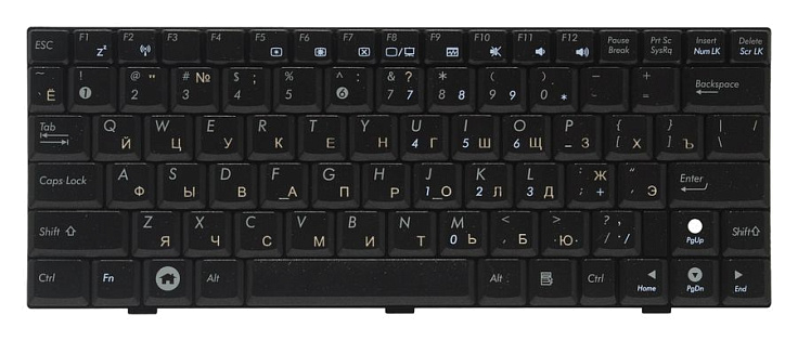 Клавиатура для Asus EEE PC 1000 RU, Black