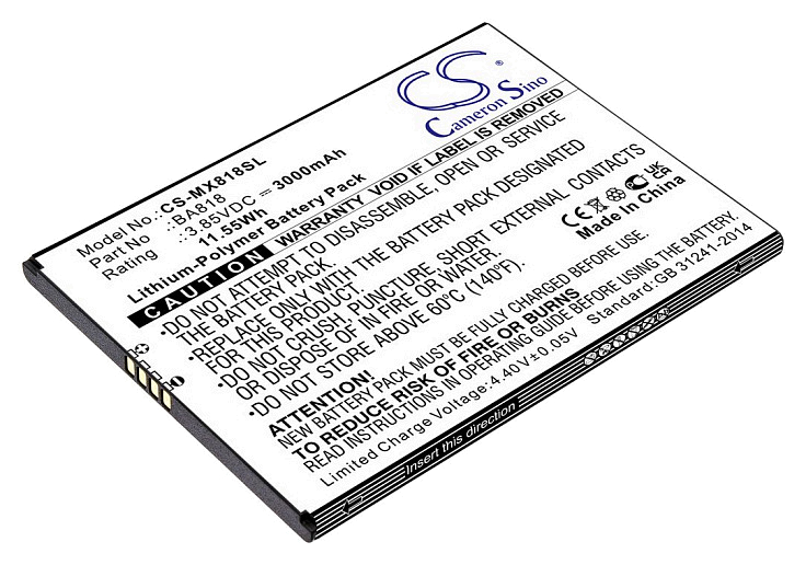 Аккумуляторная батарея CS-MX818SL для Meizu C9, M818H, C9 Pro, M819H, M1818, M1819