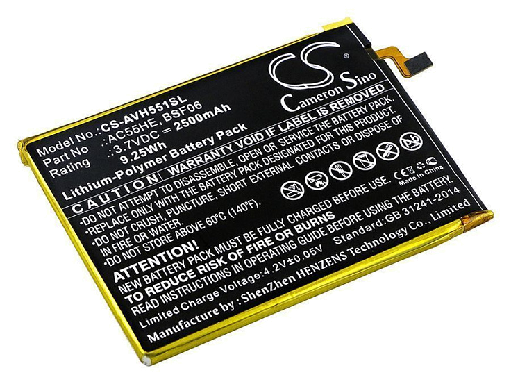 Аккумулятор CameronSino CS-AVH551SL для Archos 55 Helium Ultra