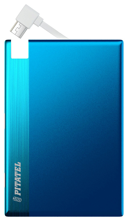 Внешний аккумулятор Pitatel MICRO-M2, microUSB, 1350mAh, синий (PPB-M2.1BL)