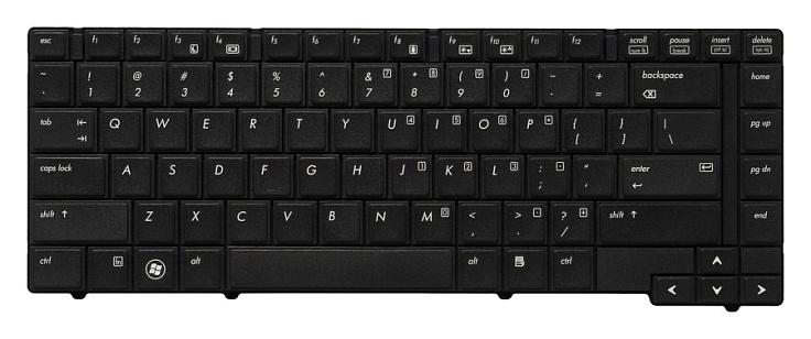 Клавиатура для HP ProBook 6440B (Without Point Stick), черная