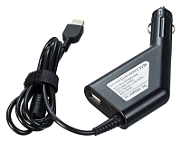 Автомобильный блок питания для ноутбуков Lenovo 20V 3.25A (прямоугольный разъем)