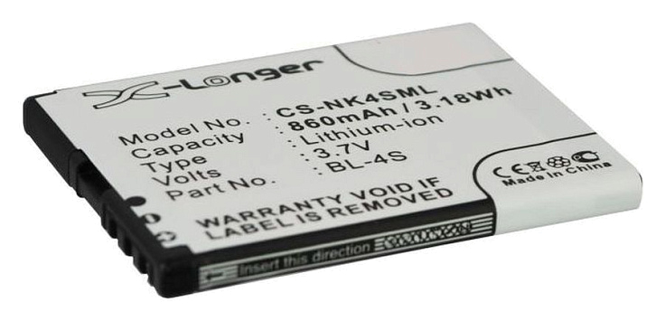 Аккумулятор CameronSIno для Nokia 7610, 7610S, 7610 Supernova, 3600, 3600S, 2680, 2680S, 3600 slide, 2680 slide, 7020, 7100 Supernova