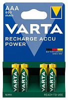Аккумулятор VARTA R03 (AAA) Ni-MH 800mAh LongLife Ready2Use предзаряженный бл/4