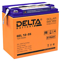 Аккумулятор Delta GEL 12-55 (12V  55Ah)