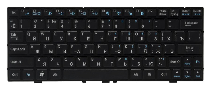 Клавиатура для Asus EEE PC 1000HE RU, Black