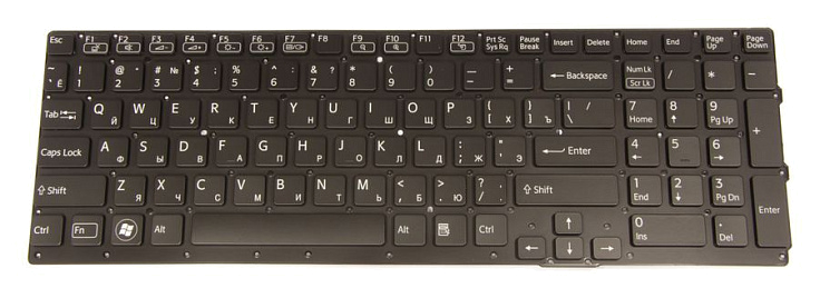 Клавиатура для Sony VPC-SE Series (for backlit) RU, Black