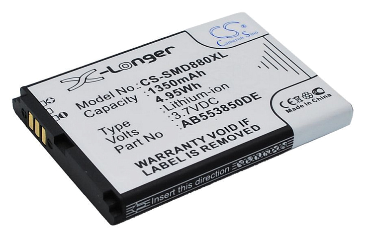 Аккумулятор CameronSino CS-SMD880XL для Samsung SGH-D880, SGH-D980