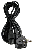 Сетевой кабель Euro, 1.2м, с заземлением (3-конт. вилка и разъем)
