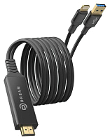 Кабель DREAM HDMI HD01 2M (LIGHTNING, USB), черный
