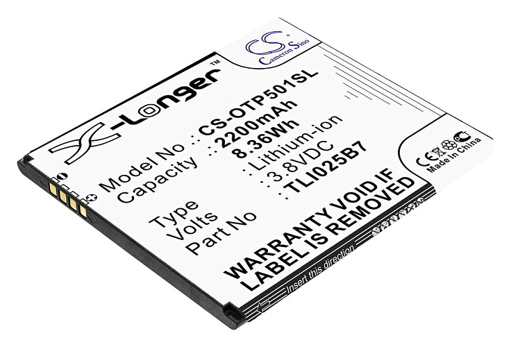 Аккумулятор CameronSino CS-OTP501SL для Alcatel A3 Plus, 5011A