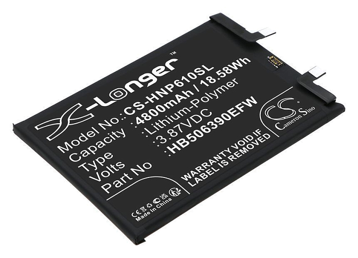 Аккумулятор Cameron Sino для Honor 60 Pro, (HB506390EFW)