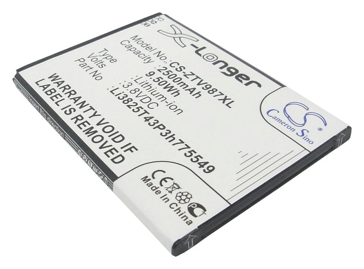 Аккумулятор CameronSino CS-ZTV987XL для ZTE V967S, V987
