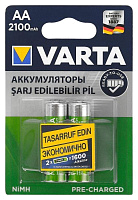 Аккумулятор VARTA R6 (AA) Ni-MH 2100mAh LongLife Ready2Use предзаряженный бл/2