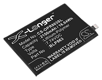 Аккумуляторная батарея CS-OPR863SL для OPPO Reno6, p/n: BLP863