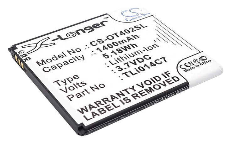 Аккумулятор CameronSino CS-OT402SL для Alcatel One Touch Pixi First для 4024D, 4024X