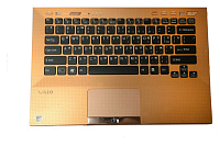 Клавиатура для Sony VPC-SA (With Touch PAD, For Fingerprint) Backlit, RU, Bronze, Black key