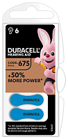 Батарейка воздушно-цинковая DURACELL ZA675 (PR44) 1.45В для слуховых аппаратов бл/6