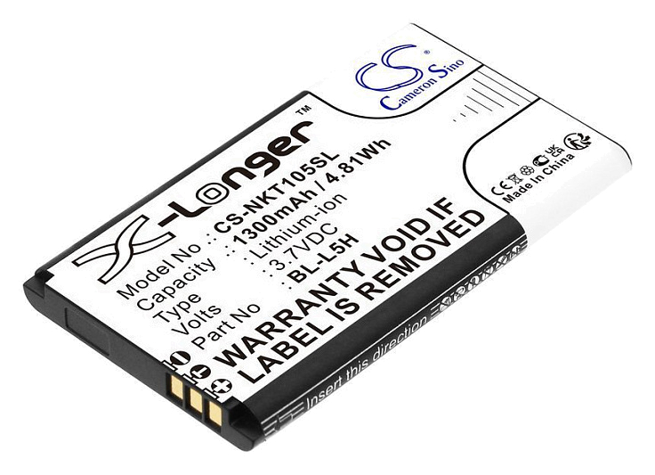 Аккумулятор для Nokia 105 (2023), p/n: BL-L5H