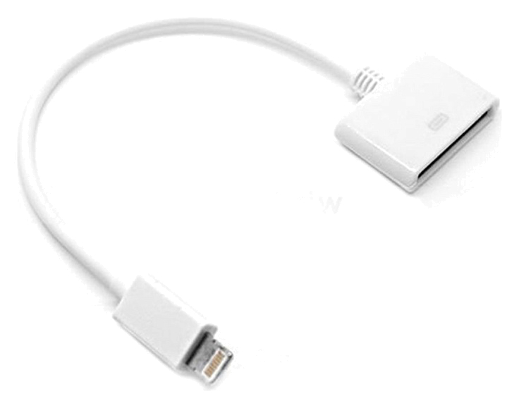 Дата-кабель переходник Apple Lightning to 30-pin, белый
