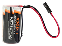 Элемент питания Robiton ER26500-DP Li-SOCI2 (литий-тионилхлорид) 3.6V с коннектором 2.54мм