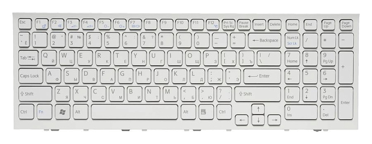 Клавиатура для Sony VPC-EL Series RU, белая
