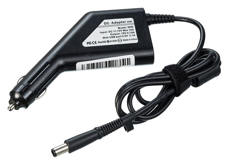 Автомобильный блок питания для ноутбуков HP Compaq 19V 4.74A (7.4x5.0)
