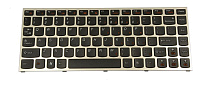 Клавиатура для Lenovo IdeaPad U460 US, Gold Frame, Black Key