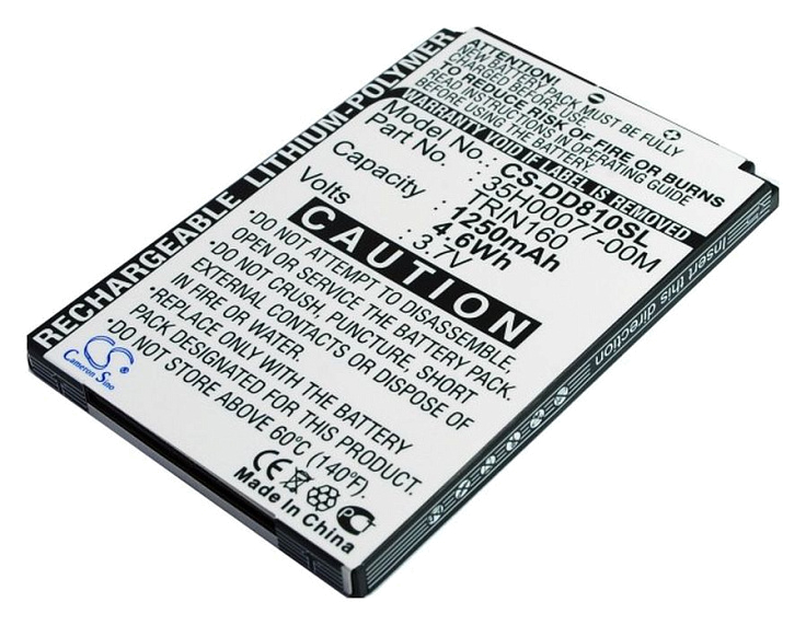 Аккумулятор CameronSino CS-DD810SL для HTC MAX 4G, P3600, P3600i, P4000, P6300, P6500, p/n: TRIN160, 1250mAh