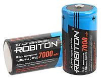 Аккумулятор ROBITON R20 (D) Ni-MH 7000mAh (2 в п/э) (7000MHD-2)