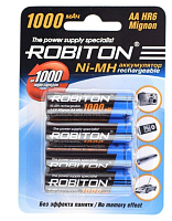 Аккумулятор ROBITON HR6 (AA) Ni-MH 1000mAh (4шт.)