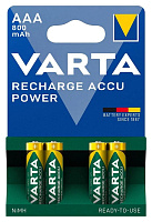 Аккумулятор VARTA R03 (AAA) Ni-MH 800mAh LongLife Ready2Use предзаряженный бл/4