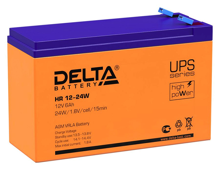 Аккумулятор Delta HR 12-24 W (12V 6Ah)