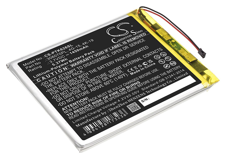 Аккумуляторная батарея CS-PTK626SL для Pocketbook 626, 615, 627, 632, 630 Fashion, Touch Lux 3, 626 Plus, 632 Plus